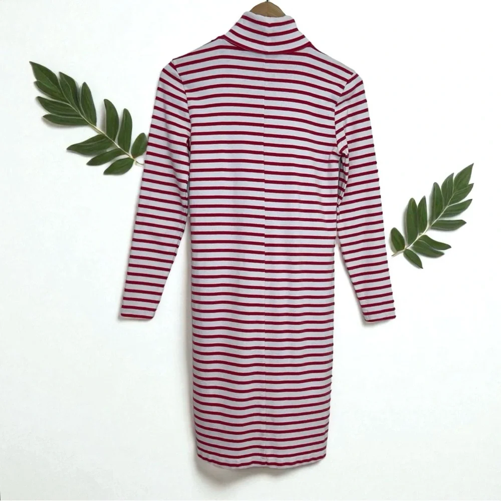 J. Crew Striped Turtleneck Dress